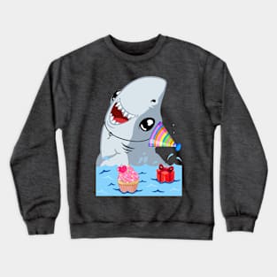 CUTE SHARK BIRTHDAY CAKE Crewneck Sweatshirt